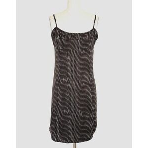 Banana Republic Women's Brown/White/Black Spaghetti Straps Dress Size 14 NEW